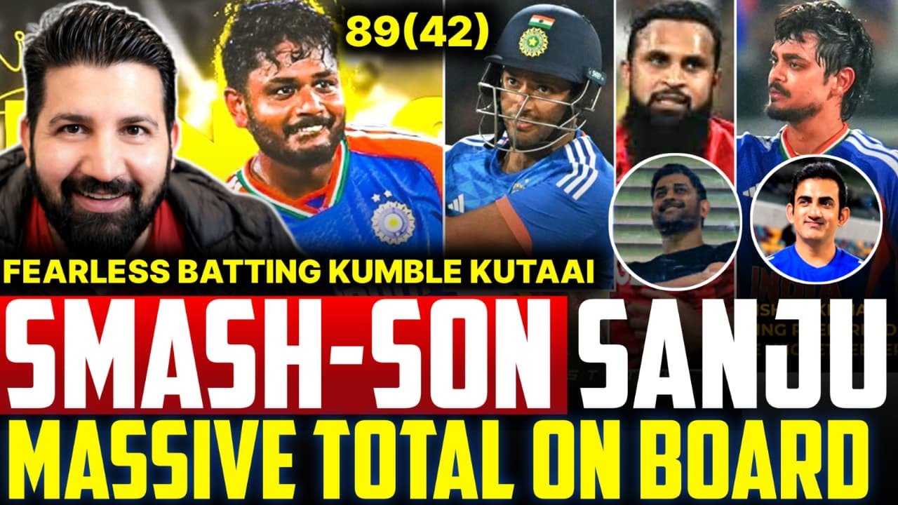 Sanju leads India's charge as others join in to make make massive total