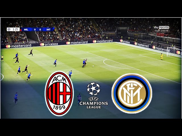 uefa campeões liga 2023 semifinal entre milão versus inter Milão, jogos um.  tbilisi, geórgia - abril 20, 2023. 23106960 Vetor no Vecteezy