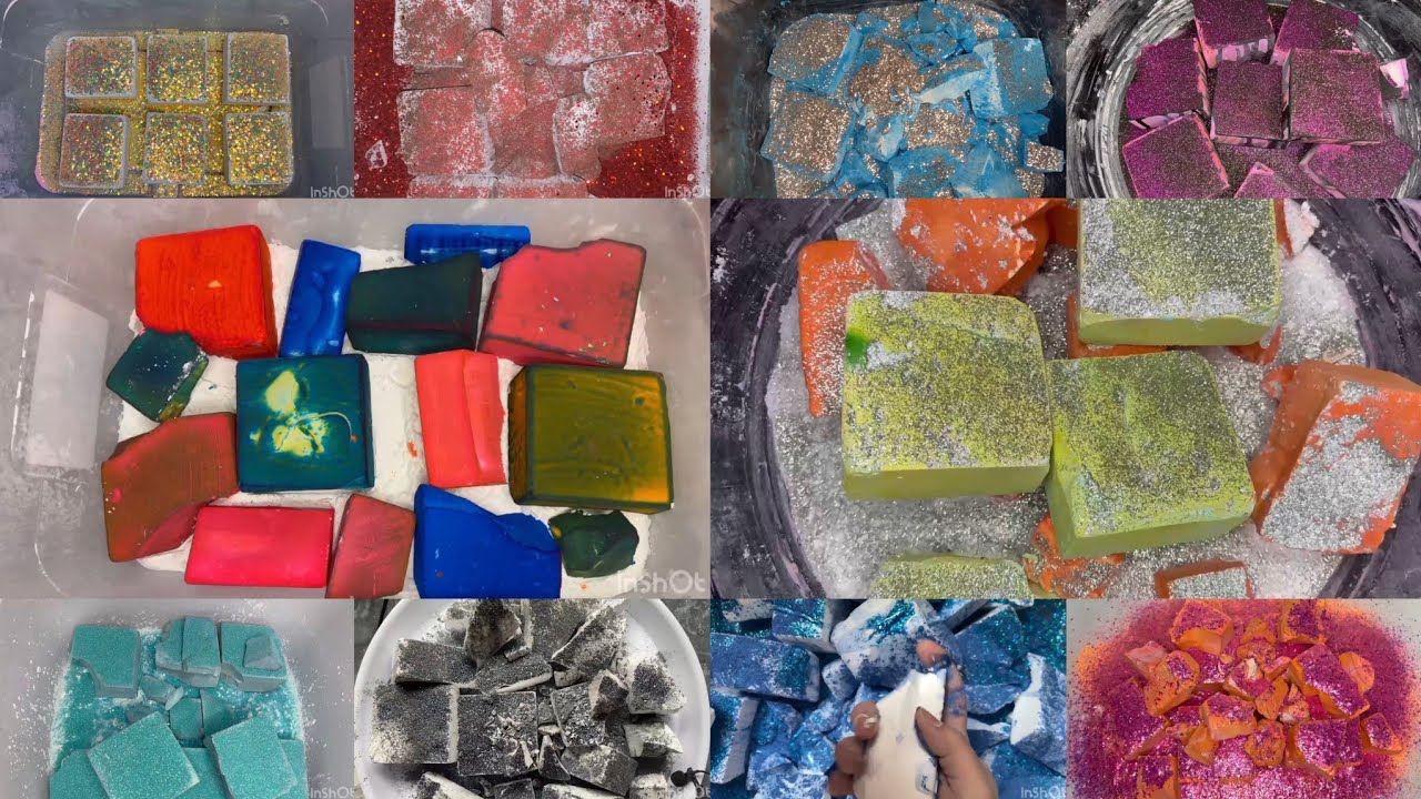 Soft ADER and crunchy fresh gymchalk crushing ASMR by @krisha.Asmr9 : Satisfying Edit compilation 💖