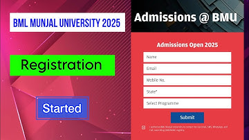 BML Munjal University 2025 Registration Started | BML Munjal University Application form Started