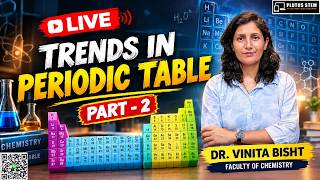 LIVE Trends in Periodic Table Part 2 | Chemistry by Dr. Vinita Bisht | Plutus STEM screenshot 3