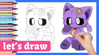 How to draw CATNAP (Smiling Critters) | Poppy Playtime Chapter 3