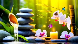 Relaxing Piano Music & Water Sounds | Bamboo, Calming Music, Meditation Music, Nature Sound, Working