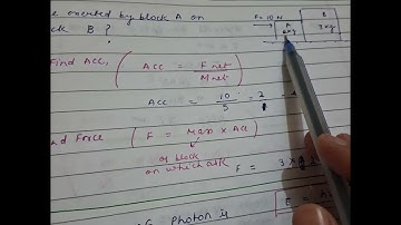 A horizontal force 10 N is applied to a block A as shown in figure. The mass of blocks A and B are