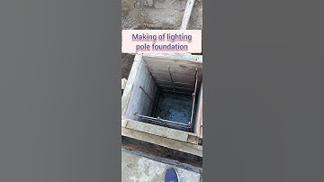Lighting pole foundation making process
