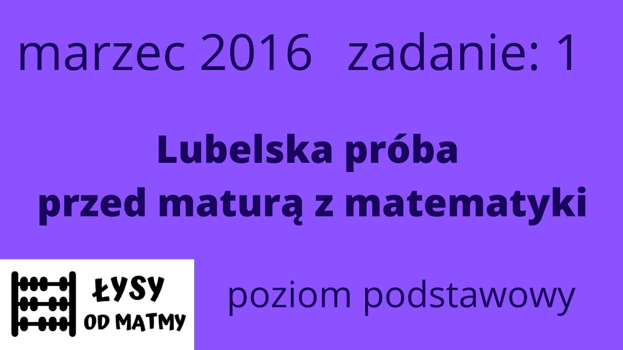 Przed Próbną Maturą Sprawdzian 1 Matematyka Odpowiedzi 2016