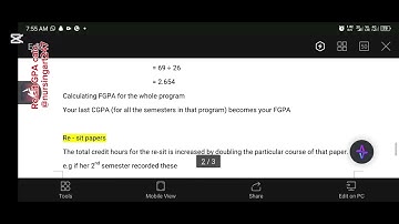 GPA for re-sit scores