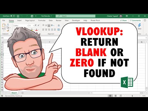Vlookup: If Value Not Found Return Blank Or Zero