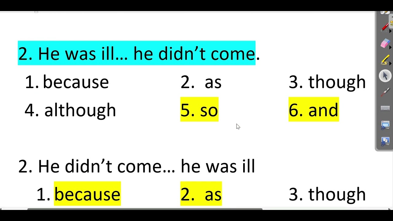The conjunction - Qayda izahı