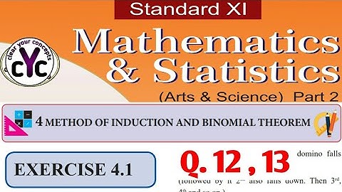 Exercise 4.1 (Q.12,13) | chapter 4 | mathmatical induction and Binomial thm| class 11,maths part 2