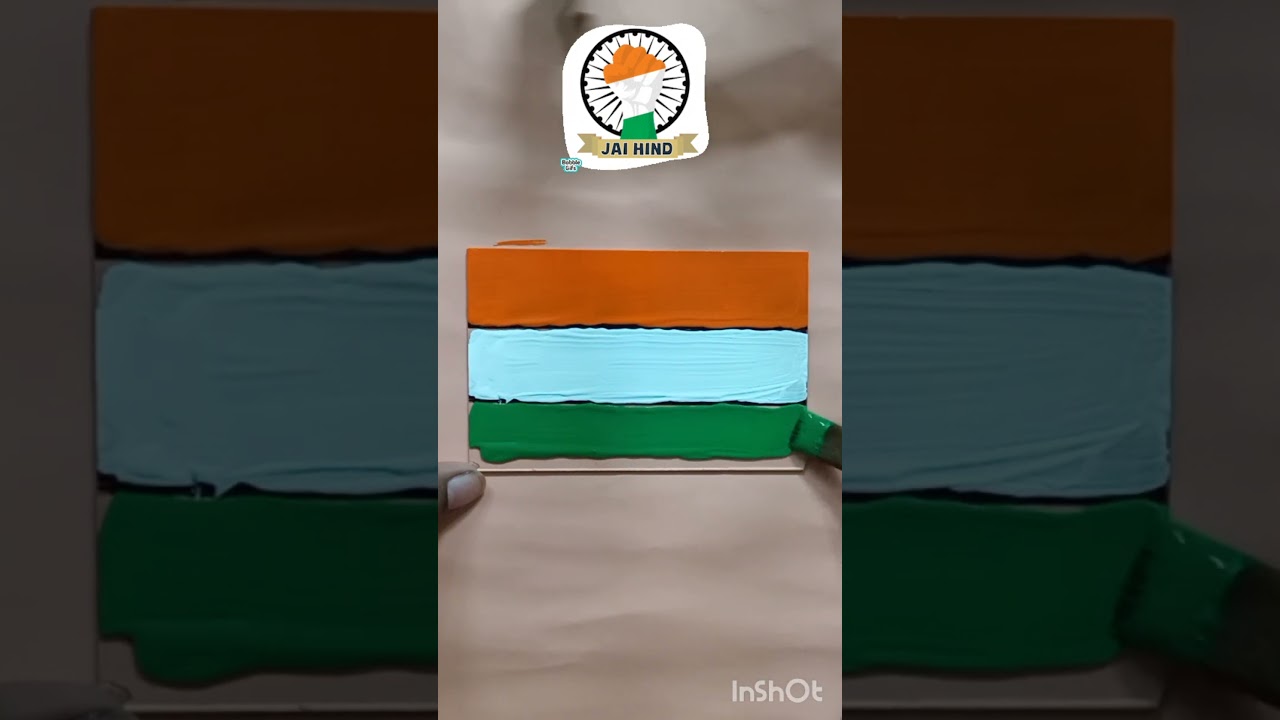 Indian 🇮🇳 flag painting on glass..