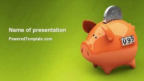 Piggy-bank PowerPoint Template by PoweredTemplate.com