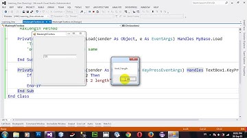 How to Maxlength on Textbox With Properties & Code in VB NET 2012