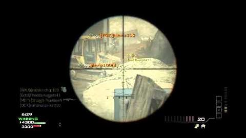 Five man kill feed with Barrett 50 cal. MW3