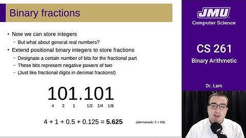 JMU CS261 09 Binary Arithmetic Part 05 - Binary Fractions