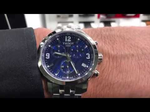 tissot prc 200 chronograph blue dial men's watch