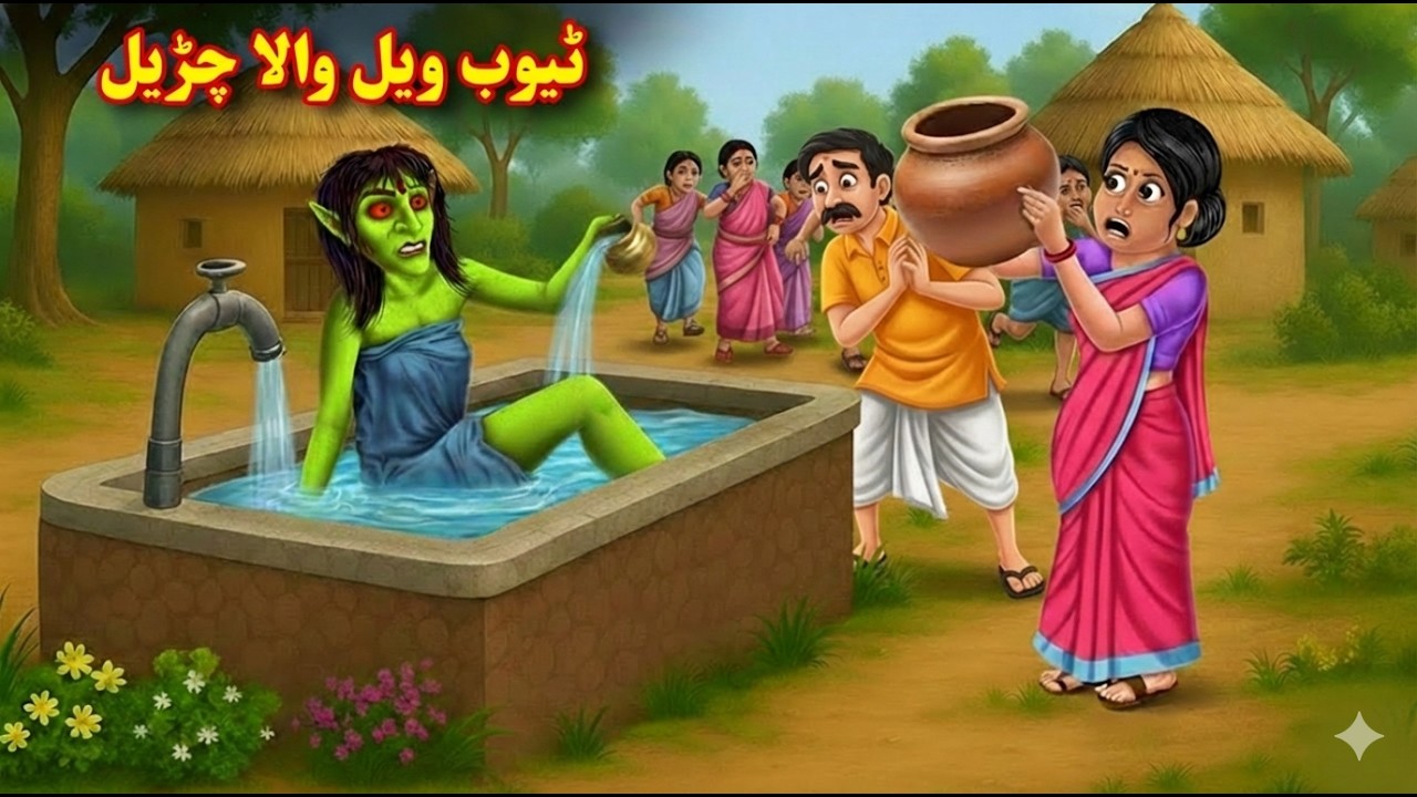 Tubewell Wala Chudail | Pashto Cartoon Kahani | Pashto Moral Story | Pashto Chudail Cartoon Story