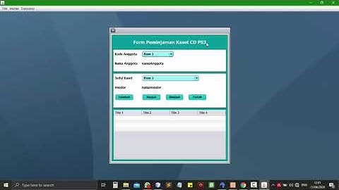 Membuat Aplikasi Peminjaman Kaset Game PC Di Netbeans ( UAS )