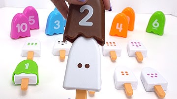 Teach Numbers 1 to 10 with Toy Ice Cream Popsicles!
