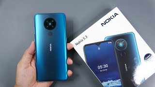 Nokia 5.3 Cyan color unboxing, camera, antutu, game test