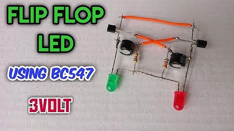 Flip flop LED flasher circuit  using transistor BC547 | How to make Flip flop LED with BC547