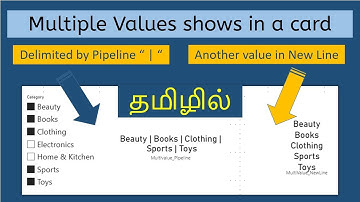 How to Show Multiple Values in a Card – Tamil Version - Power BI