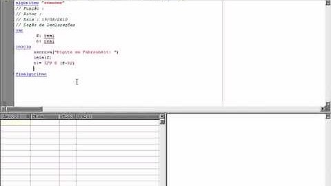 Algoritmo Para Passar de Fahrenheit Para Celsius em Logica de Programação