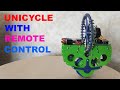 Reaction wheel unicycle robot with remote control