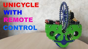 Reaction wheel unicycle robot with remote control