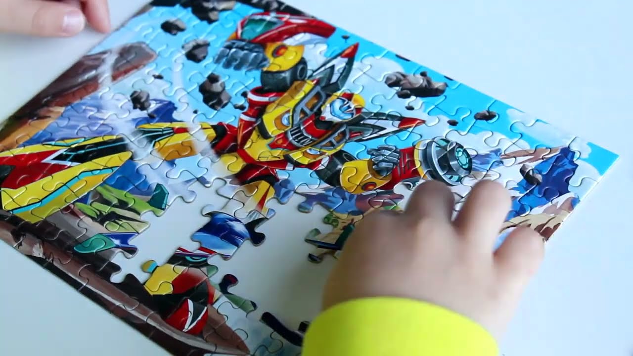 Собираю пазл "Трансформеры" 120 деталей / "Transformers" puzzle 120 pieces