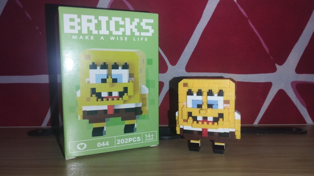 Nanoblocks SpongeBob Mini Bricks Speed Build (after 2-3 months finally uploading again)