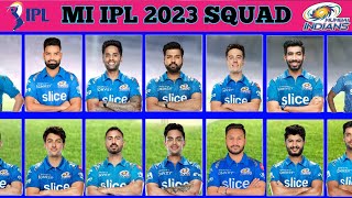 IPL 2023 Mumbai Indians Full Squad | MI Final Players List IPL 2023 | Mumbai Indians IPL team 2023