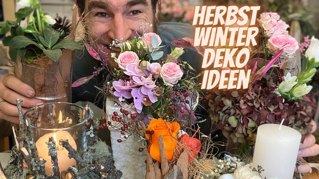 Blumen Deko inspirationen Herbst Winter zum selber machen