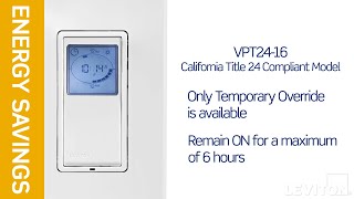 Leviton Interrupteur avec minuterie programmable 24 heures Decora Vizia,  blanc