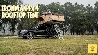 Ironman 4x4 classic tent set up and walk through! | 2017 Subaru Outback Touring | Thule aero blades screenshot 5