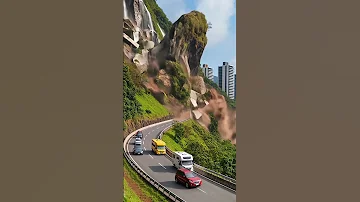 Massive Landslide Sweeps Through The Hills 