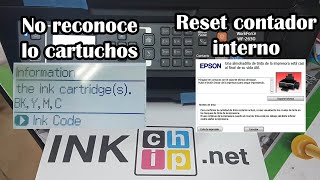 No reconoce los cartuchos y resetear el contador interno de la impresora  Epson Wf2630 - YouTube