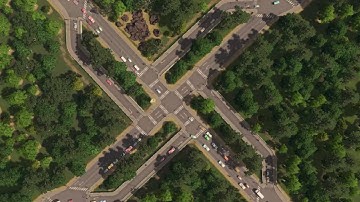 A Parallel Flow Intersection in Cities Skylines
