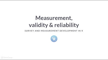 R Tutorial: Measurement, validity & reliability