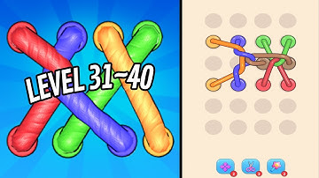 🏅 TANGLE ROPE 3D 🤪 Level 31~40 🧩 Gameplay Walkthrough