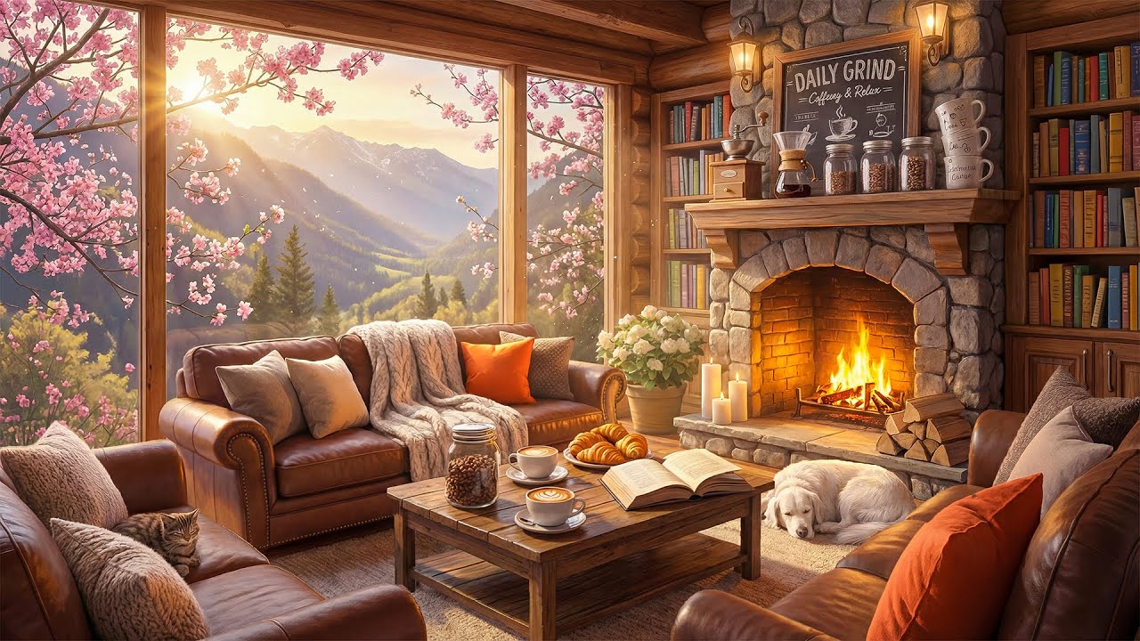 October Fall Morning & Cozy Coffee Shop 🍂Warm Piano Jazz Instrumental Music for Working, Good Mood