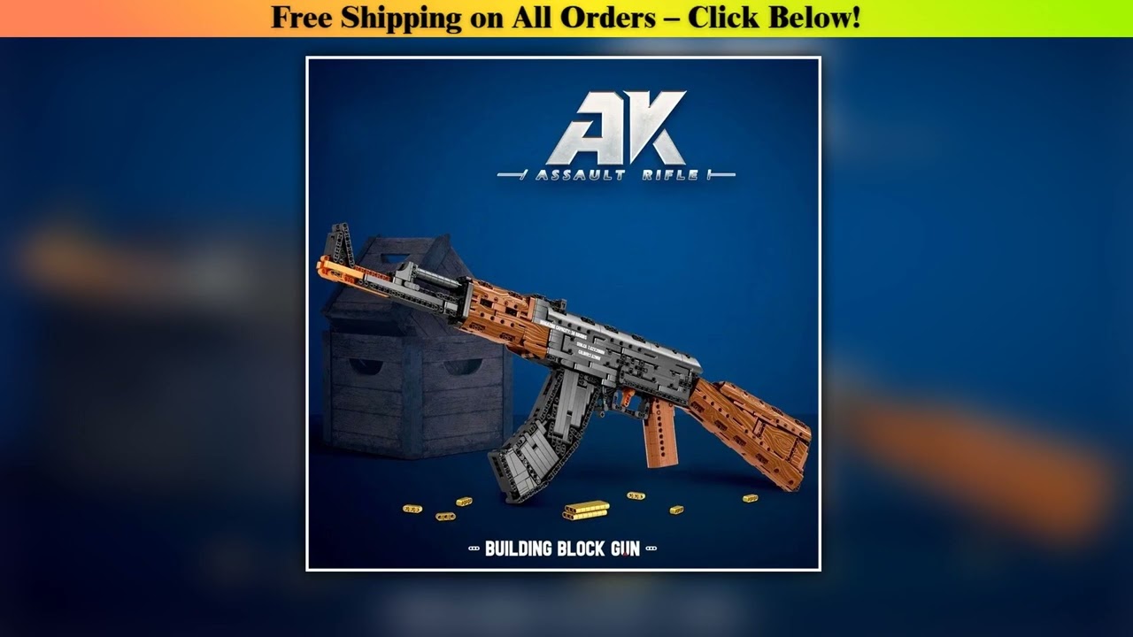 Russian Ak-47 Assault Rifle Bullet Moc Building Blocks Shooting Game Model Brick Assembly Birthday