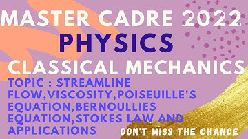 Day -4 l Master Cadre 2022 l Physics lClassical mechanicsl part 