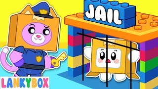 LankyBox Locked in Colorful Lego Jail - Playing Pretend Profession | LankyBox Channel Kids Cartoon