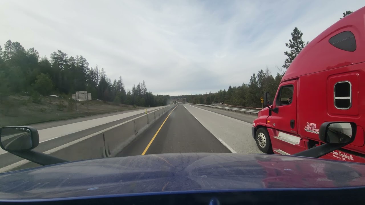BigRigTravels 4K | La Grande, Oregon | Wallowa Whitman Forest & down Cabbage Hill 3/27/22