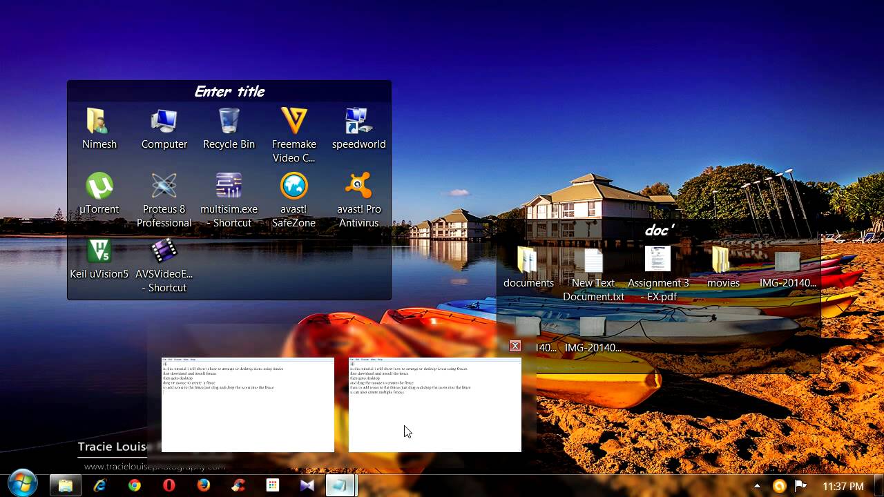 How To Arrange Desktop Icons Using Fences Windows 7 Youtube