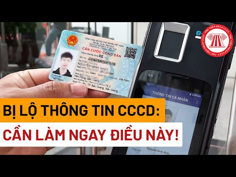 Cần Làm Gì Khi Bị Lộ Thông Tin Căn Cước Công Dân | THƯ VIỆN PHÁP LUẬT