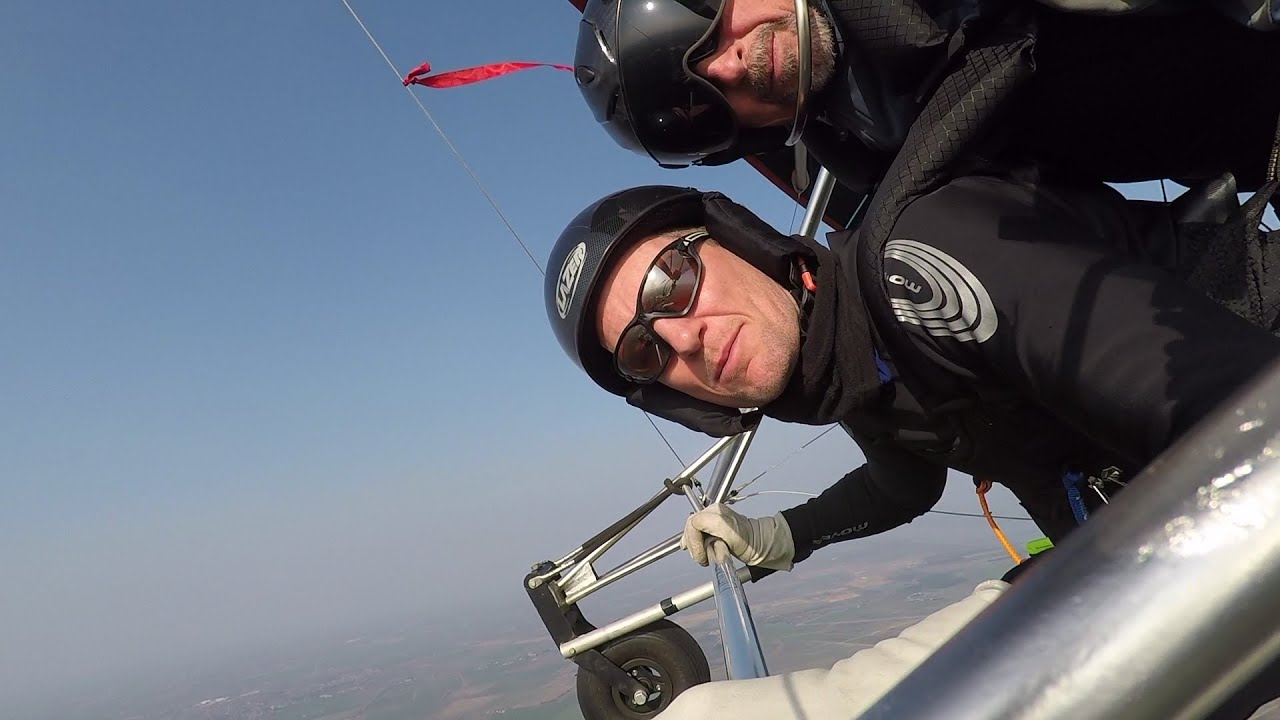 Getting high with my dad - hang gliding! (Cambridge Aerotow Club, England UK)