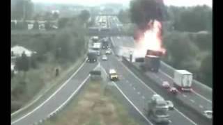 Fatal Truck Crash on Highway in Europe