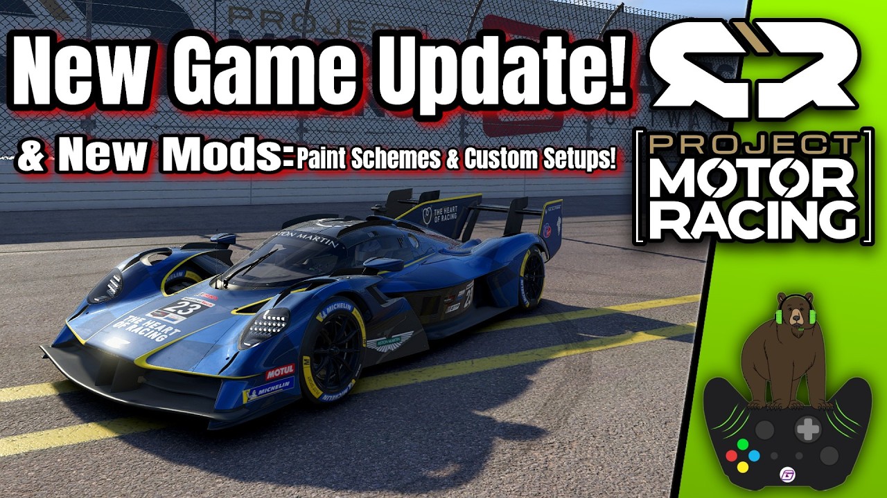 New Game Update & New Mods and Custom Setups for Project Motor Racing!  TheCombustionGamer